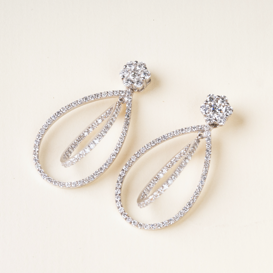 White Gold Diamond Earrings