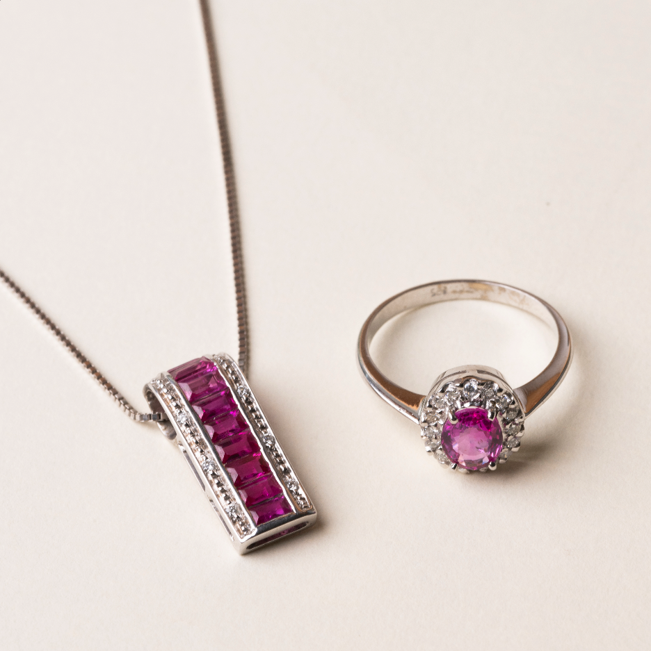 White Gold Jewelry Set